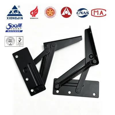 Furniture Sofa Folding Spring Hinge 80 Degree Cupboard Door Turn Over Support Cabinet Upper Cold Rolled Steel Furniture Hinge