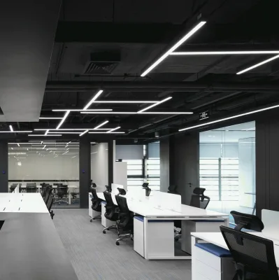 Hexagon Ceiling Modern Hanging Pendant Lamps 4s Car Store Shopping Decoration Chandelier Suspended Led Linear Light
