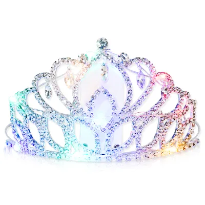 2024 High Quality Light up Led Birthday Crown Headband