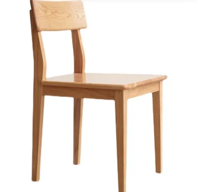 Contemporary Solid Mahogany Eco-Friendly Commercial Dining Chair with Caster Base for Restaurant Hotel Hospital Use-Wholesale