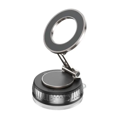 Magnetic phone holder - foldable, adjustable, rotatable, multi-functional vacuum suction car mount