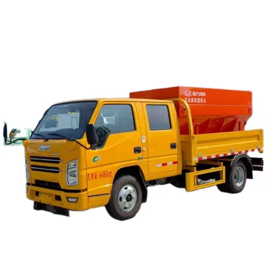 High Quality JMC 4X2 Double Cab Small Airport Snow Plows Truck with 2m3 Snow Melt Spreader and Snow Shovel for Sales