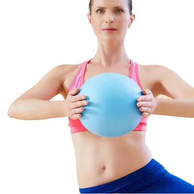 PVC Pilates Ball 25cm Exercise Ball with Needle Pump for Knees Core Workout Physical Therapy Yoga Ball