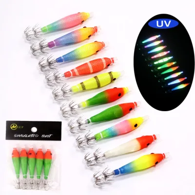 Shrimp Lure ABS Printed Squid Hook Jigging Bait for Salmon Sea Bass Tilapia Marlin Pike Catfish Lake River Ocean Freshwater