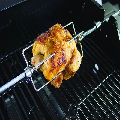 Stainless Steel Universal Grill Rotisserie Kit with Heavy Duty  Motor  grill