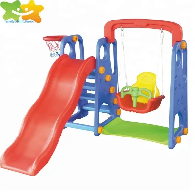 Wholesale Cheap Plastic Manufacturer Swing Set with Slide