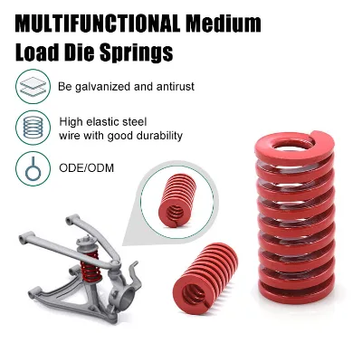 Red Painted Flat Wire Spring Supporting Standard Heavy Load Fastening Needs