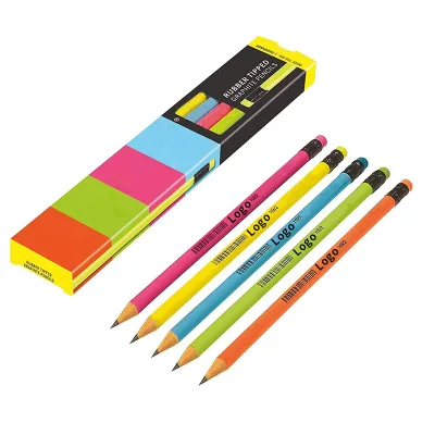Cheapest Standard Wooden Pencils Customized Eco Friendly Kids Drawing Sketching Pencils Rubber Tipped for Students Writing