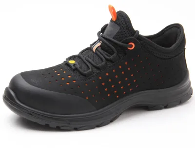 Unisex Fashion Sports Work Safety Shoes Breathable Lightweight Microfiber with Anti-Puncture Anti-Impact Steel PU Rubber Insole