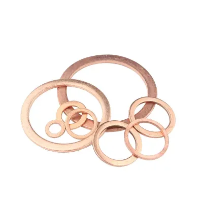 Red Copper Flat Crush Washer Factory Stock Purple Copper Flat Gasket Car Solid Copper Sealing Washer M9 X 13mm X 0.5mm