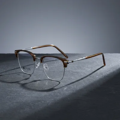 2026 New Anti-blue TR90+ Titanium Square Full Frame Spectacles Men's Optical Frame Print Pattern for Men Women Adults Reading