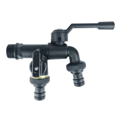 Wholesale Modern Outdoor Faucet Frost-Proof Cross-Border Exclusive One Inlet Two Outlet Design for Garden Courtyard