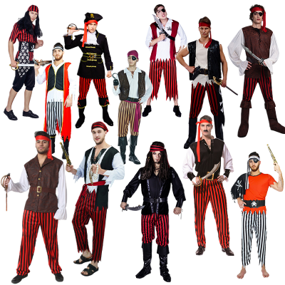 Halloween Pirate Costume Male and Female Couples Costume Adult Pirate of the Caribbean Costume