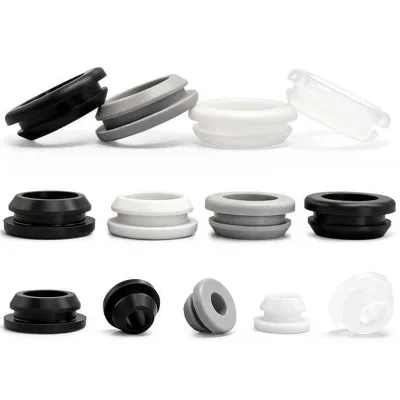 Through Hole Silicone Rubber Stopper Sealing Hole Plug Silicone Buckled Round Rubber Grommet Rubber Plug