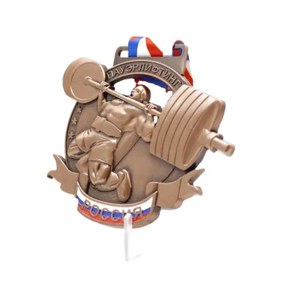 Antique Bronze Plated Medals - Vintage Design Commemorative Coins for Fitness Challenge Events