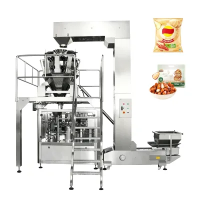 VBJX Fully Automatic Corner Bag Snack Granule Packing Stainless Steel Plastic Pouch Film Weighing Pneumatic Filling Machine