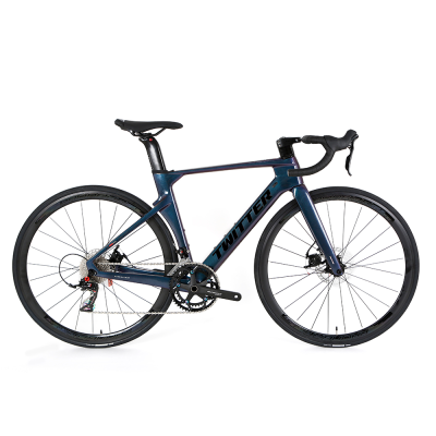 Twitter Bestseller 700C Full Carbon Fiber Road Bicycles Disc Brake Road Racing Bike Rival 22 Speed Road Bike for Sale