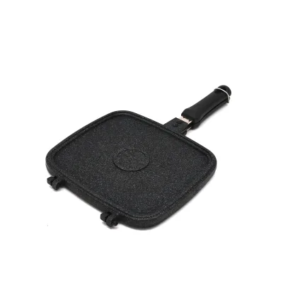 Multifunctional 25cm Rectangular Frying Pan Aluminum Double Sided Flat Non Stick Frying Pan