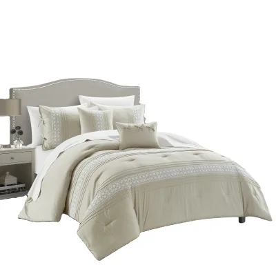 Luxury Queen Size Comforter Bedding Set 10 Pcs Wholesale Bedroom and Hotel Comforter Sets Luxury