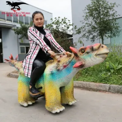 Wholesale Amusement Park Dinosaur Rides Car Dinosaur for Kids Model Animatronic Simulation Model
