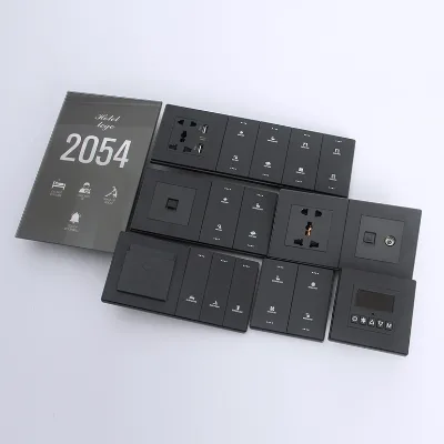 Factory Big Button Wall Switch Nice Black Color Big Push Panel With RCU