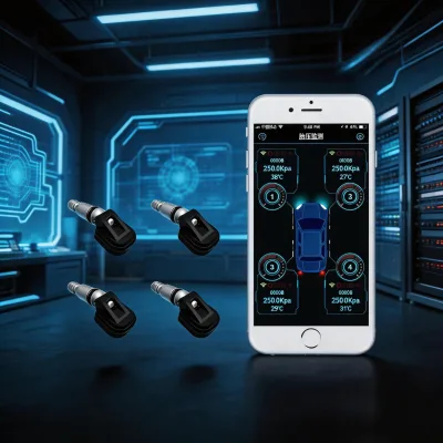 Phone Tire  Pressure Testing TPMS Ble 5.0 Car Monitor Built-in Sensor Mobile APP Display Anti-theft Waterproof TPMS Android IOS