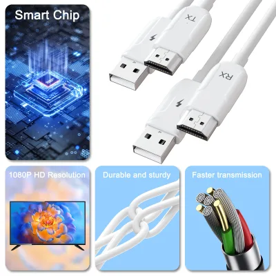 Newest Wireless Transmitter and Receiver Wireless Extender 50M/165FT 2.4/5GHz for Streaming Video/Audio