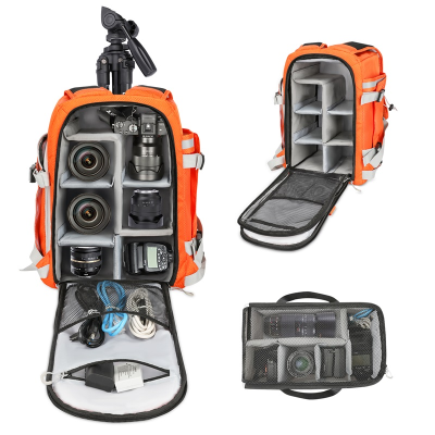 Camera Case Compatible for Mirrorless Camera with Tripod Holder for Lens Accessories Camera Backpack Bag