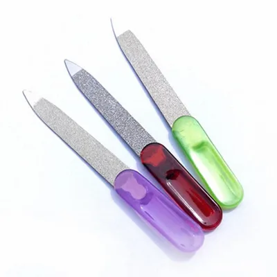 Double Sided Metal Nail Files Manicure Pedicure Tool Stainless Steel Nail File Buffer Women Beauty Nail Art Tool Wholesale