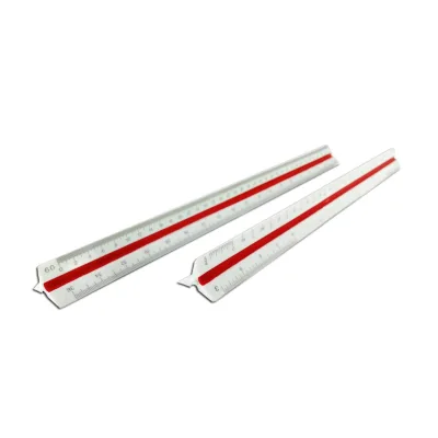 30 CM Stainless Steel Geometric Drafting Engineering Triangular Scale Ruler