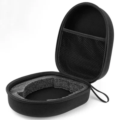 Headphone Case Customized Design with Mesh Pocket Inner Foam for Travel Headphone Storage Rubber Plate Logo Waterproof Case