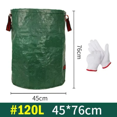 In Stock Garden Leaf Bag Large Capacity Landscaping Bag PP Reusable Green Storage Bag with Warranty