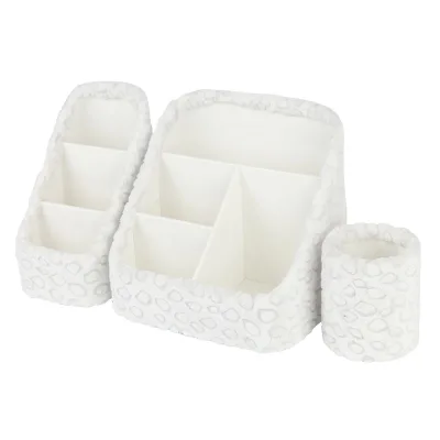 Other White Fur Desk Organizer Office Stationery Desk Organizer for Pen Desktop Storage Organizer