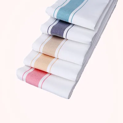 Custom 100% Cotton Fabric Modern Embroidered White Napkins for Wedding Restaurant & Home Use