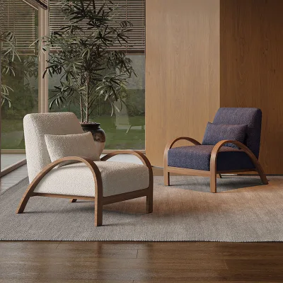 Wabi-sabi Casual Single Sofa Chair Designer Minimalist Nordic Small Apartment Light Luxury High-end Living Room Bedroom