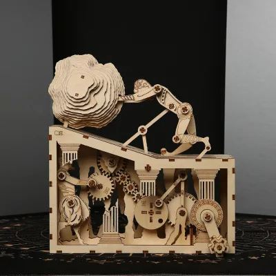 Hot Selling 3D Puzzles Laser Cutting Custom Wood Dice Game 3D Puzzle Mechanical Model