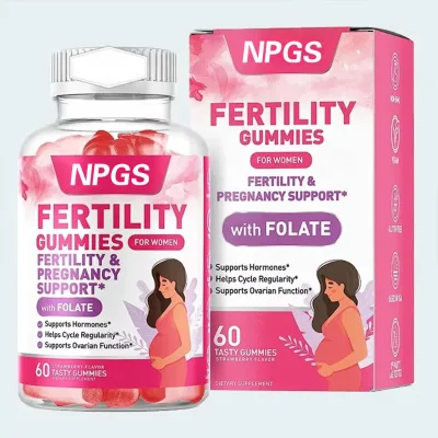 OEM/ODM Natural Women Folate Acid Fertility Gummies Reduce Fatigue Gummy Natural Women Fertility Prenatal Vitamin Gummies