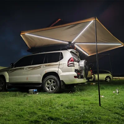 Hot Sale Outdoor 4x4 Car Side Awning for Car Pickup Comping Free Standing Roof Awning Waterproof 270 Degree Awning