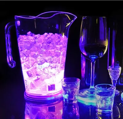 LED BAR Bottle Jug Handle Clear Water Jug Unbreakable Led Beer Plastic Pitcher Zhiguli Glenfyne Skinnygirl Portable Customized