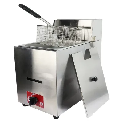 TARZAN Commercial Gas Powered Deep Fryer TGF-71 with 2-Year Warranty for French Fries and Fry Chicken