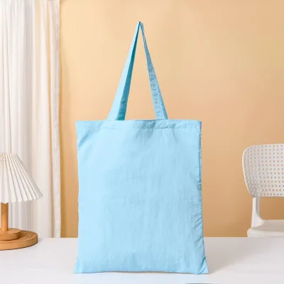 Reusable Lightweight Nylon  Canvas Bag Custom-Made Tote Shoulder Bag Heat Transfer Printed Tote