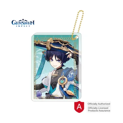 Innovative Trends 2025 Officially Licensed Genshin Impact Acrylic Holographic Keychain Genshin Wanderer Acrylic Keychain