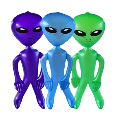 Hot Selling 90cm PVC Inflatable Alien Toy Colorful Unisex Party Decoration Durable Plastic Model