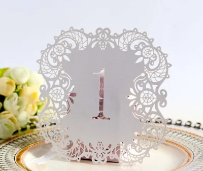 Place Card Table Name Card Paper Seat Numbers Cards for Wedding Birthday Party Decoration Pack