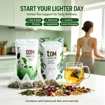 Large Inventory Herbal Slimming Tea, Day Night Two Stage Detox Tea Bags, Support FBA Shipment & Fast Lead Time