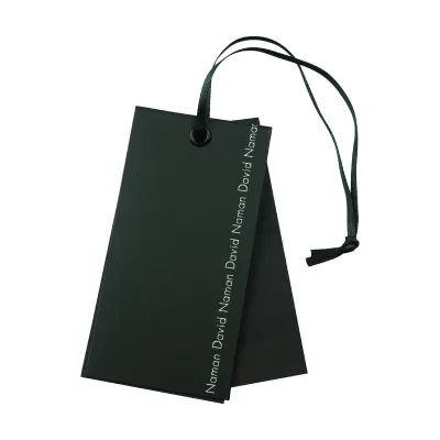Custom Black Cardboard Paper Hanging Tags Eco-Friendly Personalized Name Swing Tag for Trendy Lingerie and Clothing for Bags