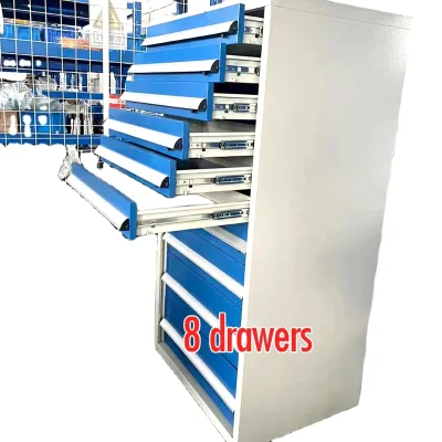 OEM/ODM/OBM Customizable 8-Drawers Metal Tool Storage Cabinet with 3-Year Warranty China Origin Custom Color for Garage Workshop
