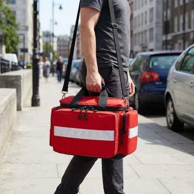 OEM 600D Oxford Emergency First Aid Bag Large Capacity Reflective Medical Trauma Kit Bag for Hospital and EMS