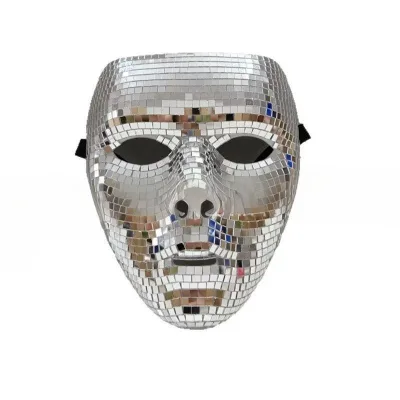 Halloween Plastic Sparkly Adult Disco Sphere Costume Masquerade Mirror DIY Funny Women Men DJ Stage Bar Party Holiday Decoration