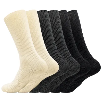 Women Organic Alpaca Merino Wool Cashmere Fleece Lined Work Socks Over Knee